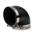 Black 4Inch  90 Degree Boot Coupler for 4 Inch Diameter Intake Tubes