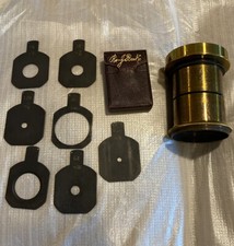 Vintage R  J Beck Brass Lens 8-1/2 x 6-1/2 11  w/ F-Stop Slide Set Excellent 