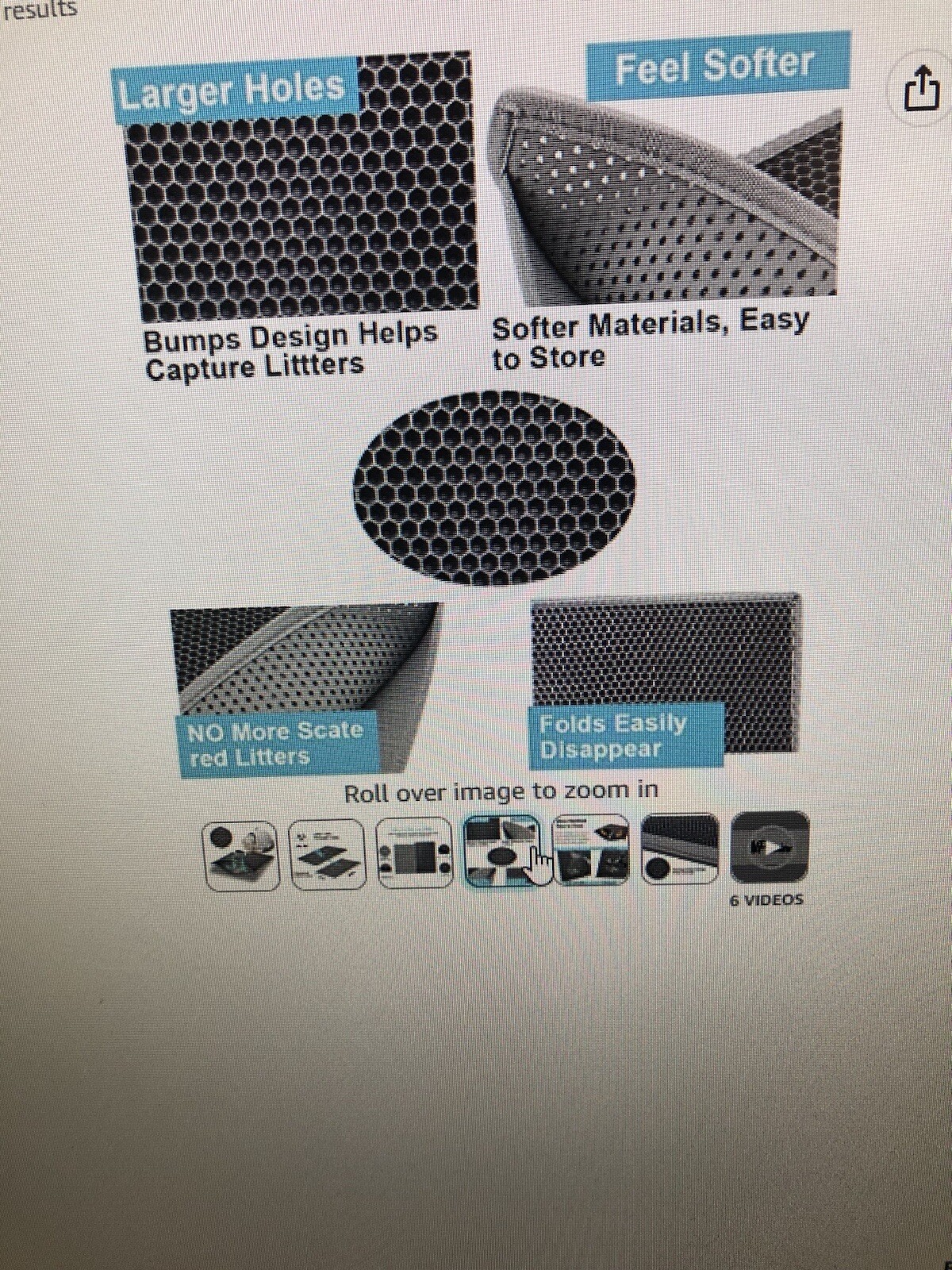 Vibrant Life 2Layer Sifting Cat Litter Mat, Black, 21.3" X 14" eBay