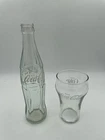 Vintage Foreign Empty Coca-Cola Bottle and 5" Drinking Glass