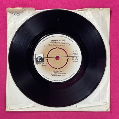 Frankie Valli, Why/Swearin' to God 7  Single Record