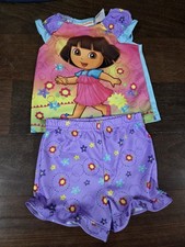 Y2K Dora the Explorer Girls Pajama Set 2010  24m 2T Boots Swiper