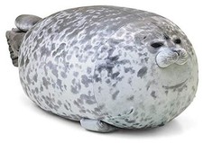 Chubby Blob Seal Pillow,Stuffed Cotton Plush Animal Toy Cute Small Grey