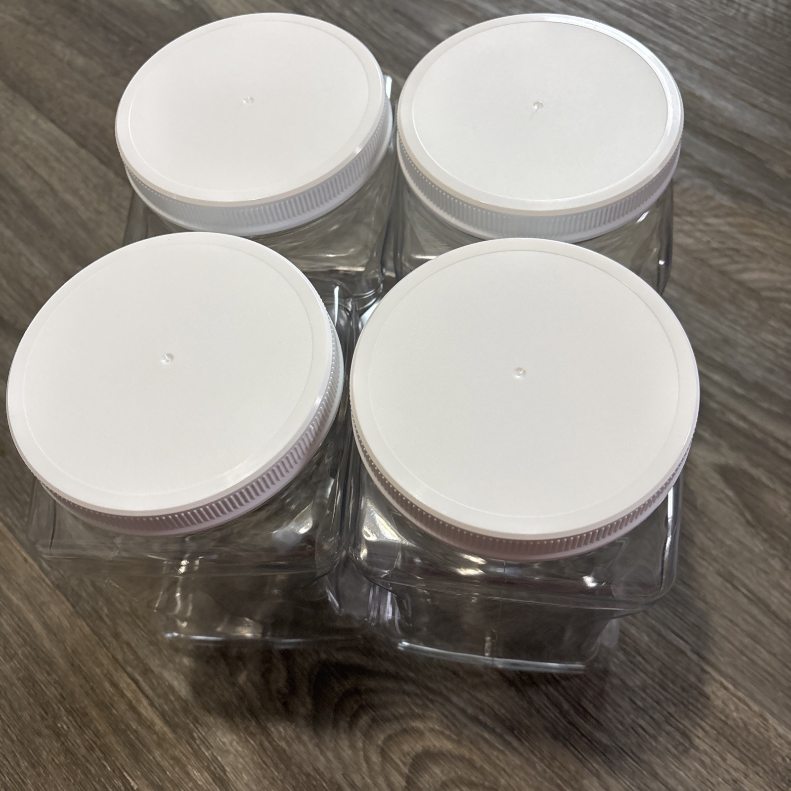 Plastic Container with Lids 2 Quart  Candy/Dry Ingredients Food Storage Set of 4