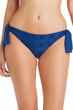 Bleu Rod Beattie Eyes Wide Open Hipster Tie Side Bikini Bottom Navy