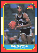 Alvin Robertson Rookie 1986-87 Fleer #92 San Antonio Spurs NBA Basketball Card. rookie card picture