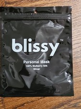Blissy   100 Pure Mulberry Silk   Silver Personal Face Masks   NIB