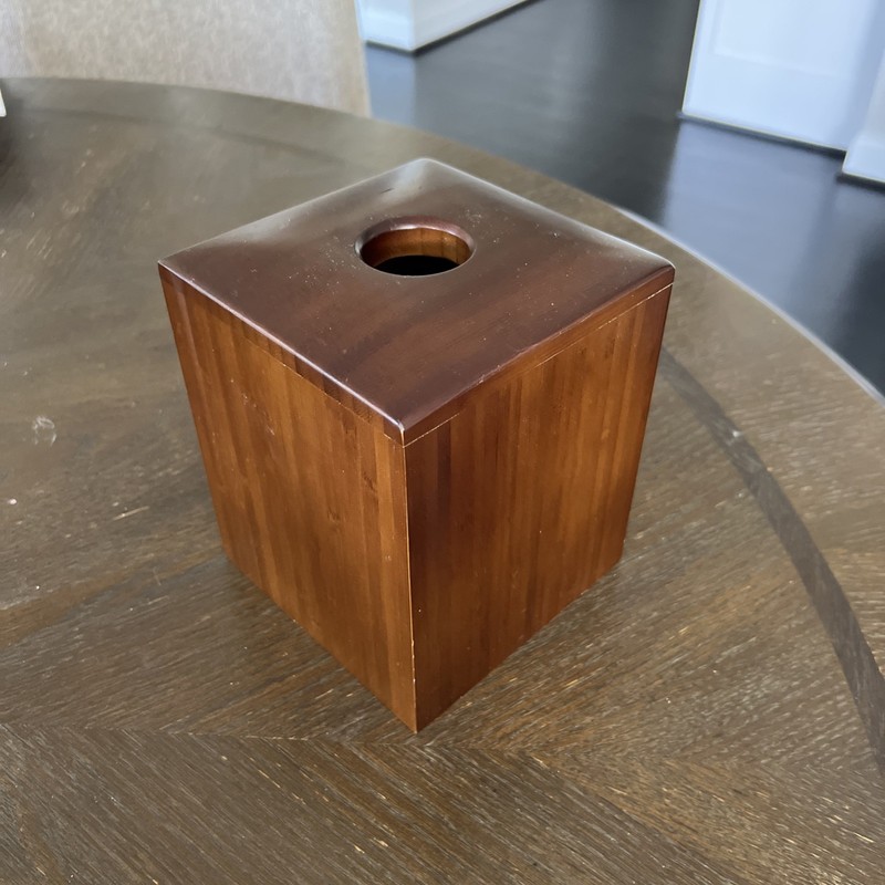 Umbra by Matt Carr Tissue Box Cover Dark Brown Wooden Finish Napkin Box Holder