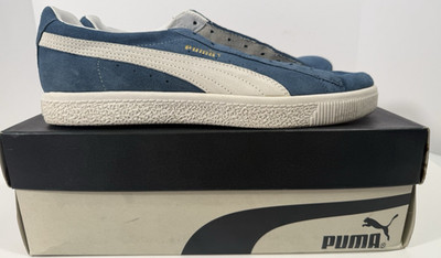 Deadstock Vtg 2003 Puma Suede Blue/White 340039-04 Sneaker with Box Men US 12