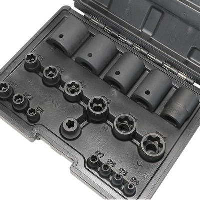External Torx Plus Socket Set 6 Point EP EP4, EP5, EP6, EP7, EP8, 19PC 