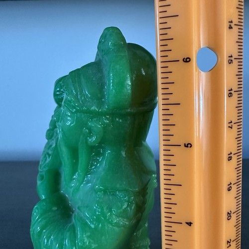 Shouxing Chinese God Of Longevity 6.5” Statue Jade Green Resin Asian Shou Lao - Picture 6 of 6