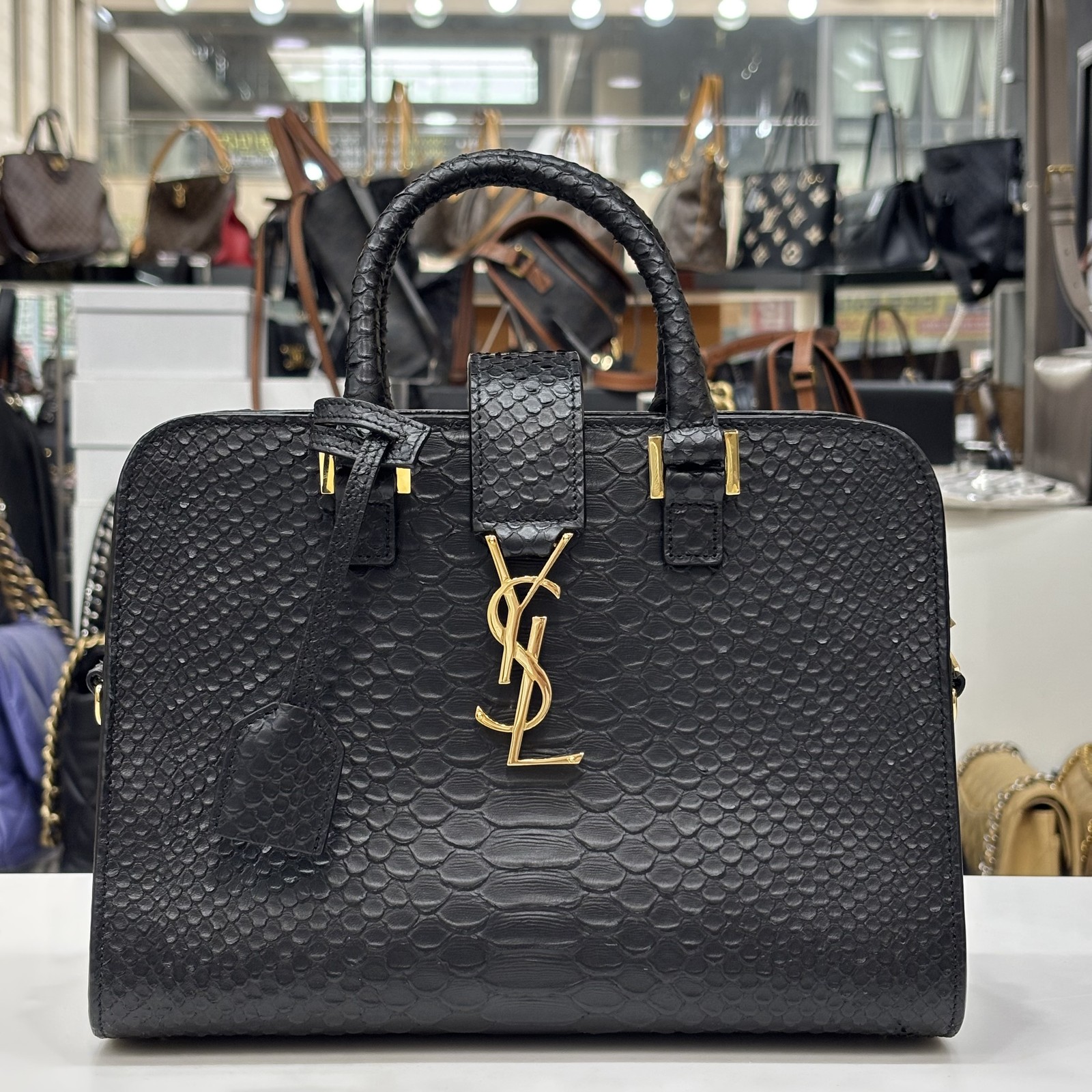 Saint Laurent Cabas bambino nero 568853 142594944