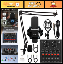 Podcast Equipment Bundle - V8 Audio Interface, BM800 Condenser Mic for Streaming