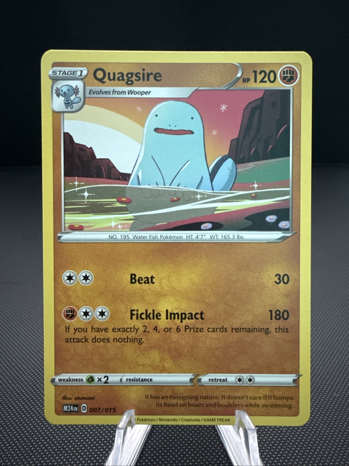 Pokemon Quagsire 007/015 McDonald’s 2024 Promo Non Holo NM