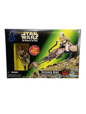 Star Wars The Power of Force Speeder Bike w  Princess Leia Organa in Endor Gear