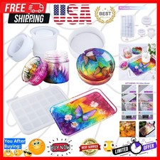 Tray Molds, Jar Silicone Molds with Lid, Resin Molds for Epoxy Resin, Silicon...