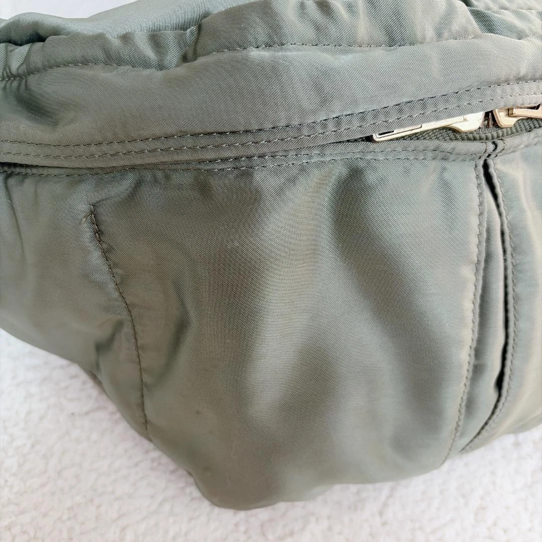 PORTER Yoshida TANKER Waist Bag L Old Model Sage Green Nylon Body Bag Japan