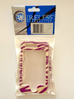 Apple iPhone 3G iPhone 3GS Gloss Purple White Zebra Design Protector Case NEW