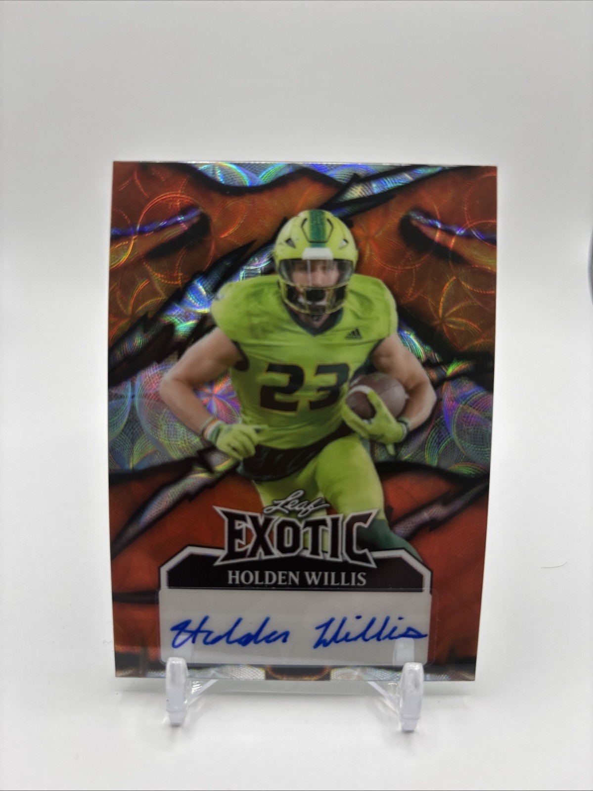 Holden Willis 2024 Leaf Exotic Clown Fish Auto /10 Middle Tennessee Blue Raiders