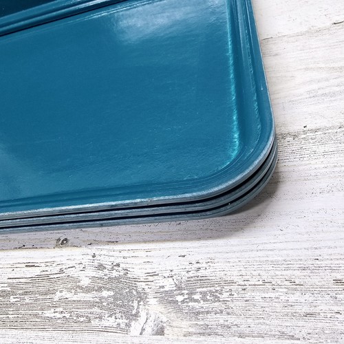 4 Vintage Cambro 15-3 Camtray Blue Green Cafeteria Lunch Tray 20.75x14.5 NSF - Picture 4 of 8