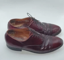 Bostonian Classic straight tip dress shoes Sz US 8 bordeaux leather 26248 No Box