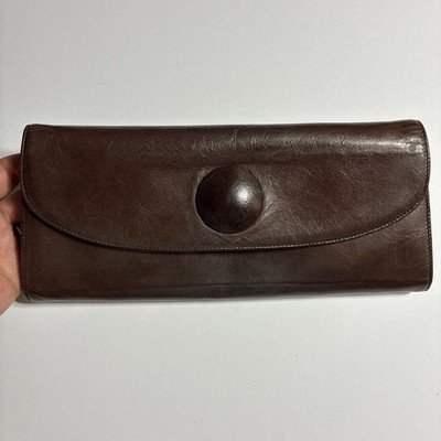 Vintage Y2K Hobo Eden Clutch Brown Boho Chic 