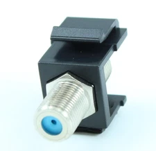 Keystone Jack Insert/Coupler Type: Coax F-Type 2.4Ghz HIGH SPEED  Black