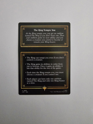 MTG The Ring The Ring Tempts You *HELPER TOKEN* The Lord of the Rings 0013 NM | eBay MTG The Ring The Ring Tempts You *HELPER TOKEN* The Lord of the Rings 0013 NM | eBay