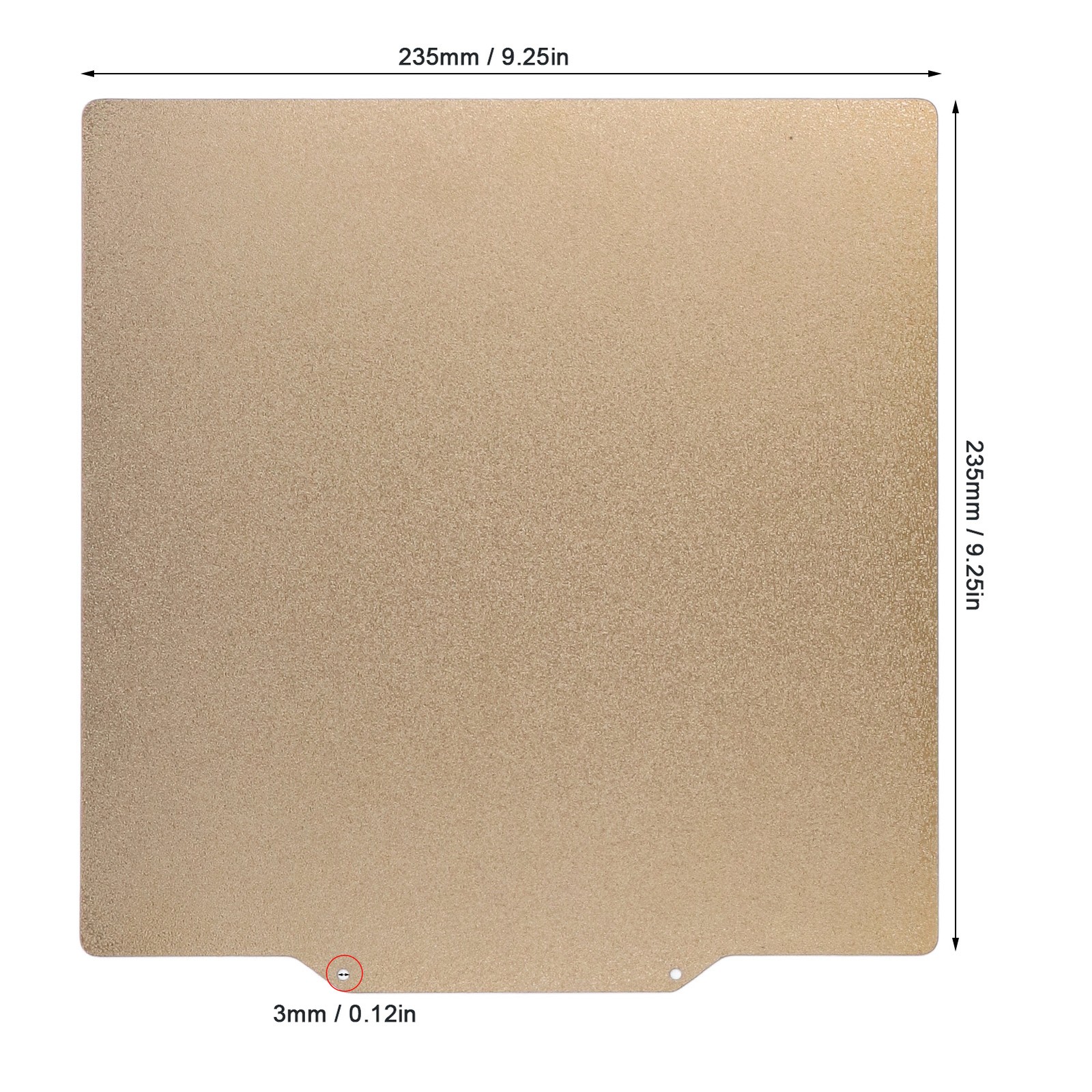 3D -Drucker PEI -Druckbett 235x235 Mm Anti -Schlupf Flexible Weiche 3D -Drucker - Bild 2