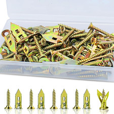 80 Pcs Self Drilling Drywall Anchors(0.47X1.18 Inch) with Screws, Metal Screw An