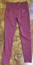 Gymshark Women s Leggings Athletic Pink Animal Print Medium