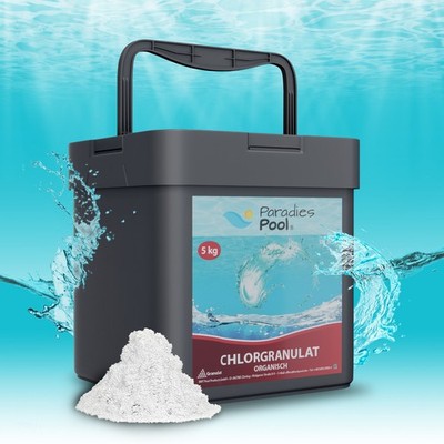 Paradies Pool Chlorgranulat 5 kg organisch Schnell Desinfektion Wasserpflege
