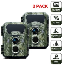 2Pcs Campark Trail Camera 4K 48MP Hunting Game Wildlife with 120° Wide Angle US