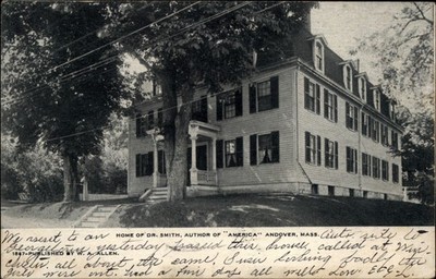 Home of Dr Smith Andover Massachusetts UDB posted 1906 vintage postcard s206