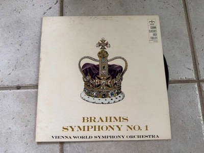 BRAHMS SYMPHONY NO.1 VIENNA WORLD SYMPHONY ORCHESTRA CROWN RECORDS vinyl