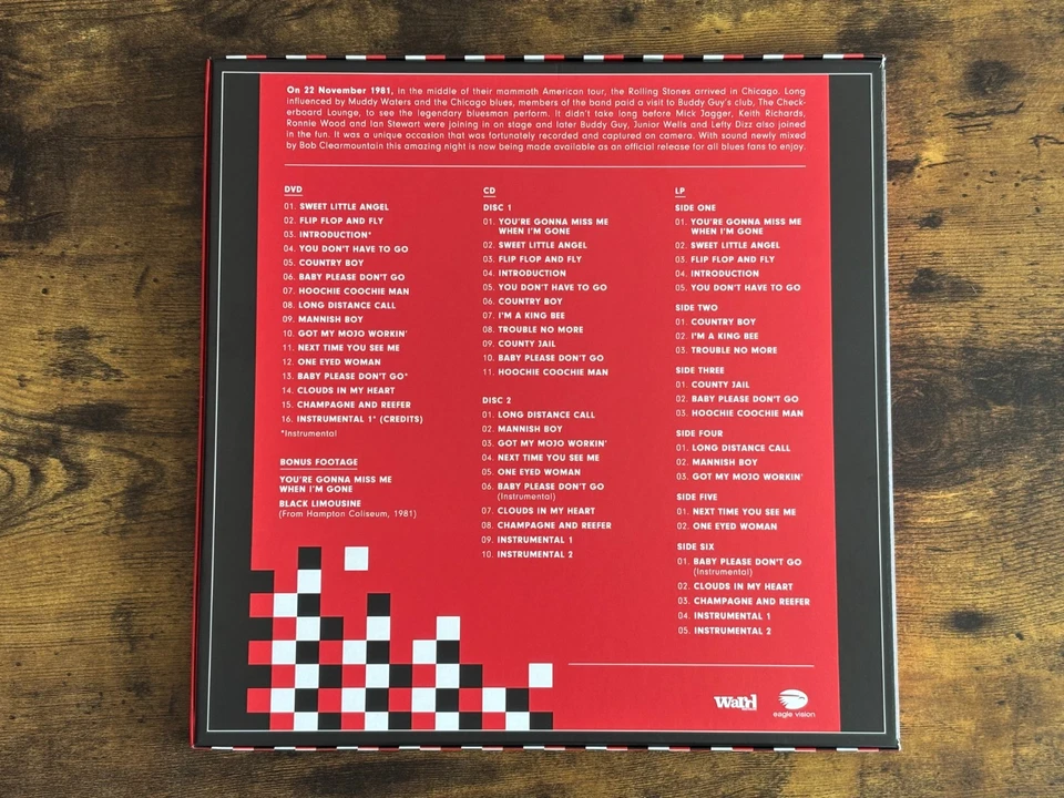 Muddy Waters Rolling Stones Checkerboard Lounge 1981 JAPAN Ltd Box 3LP 2CD DVD - Image 3 of 4