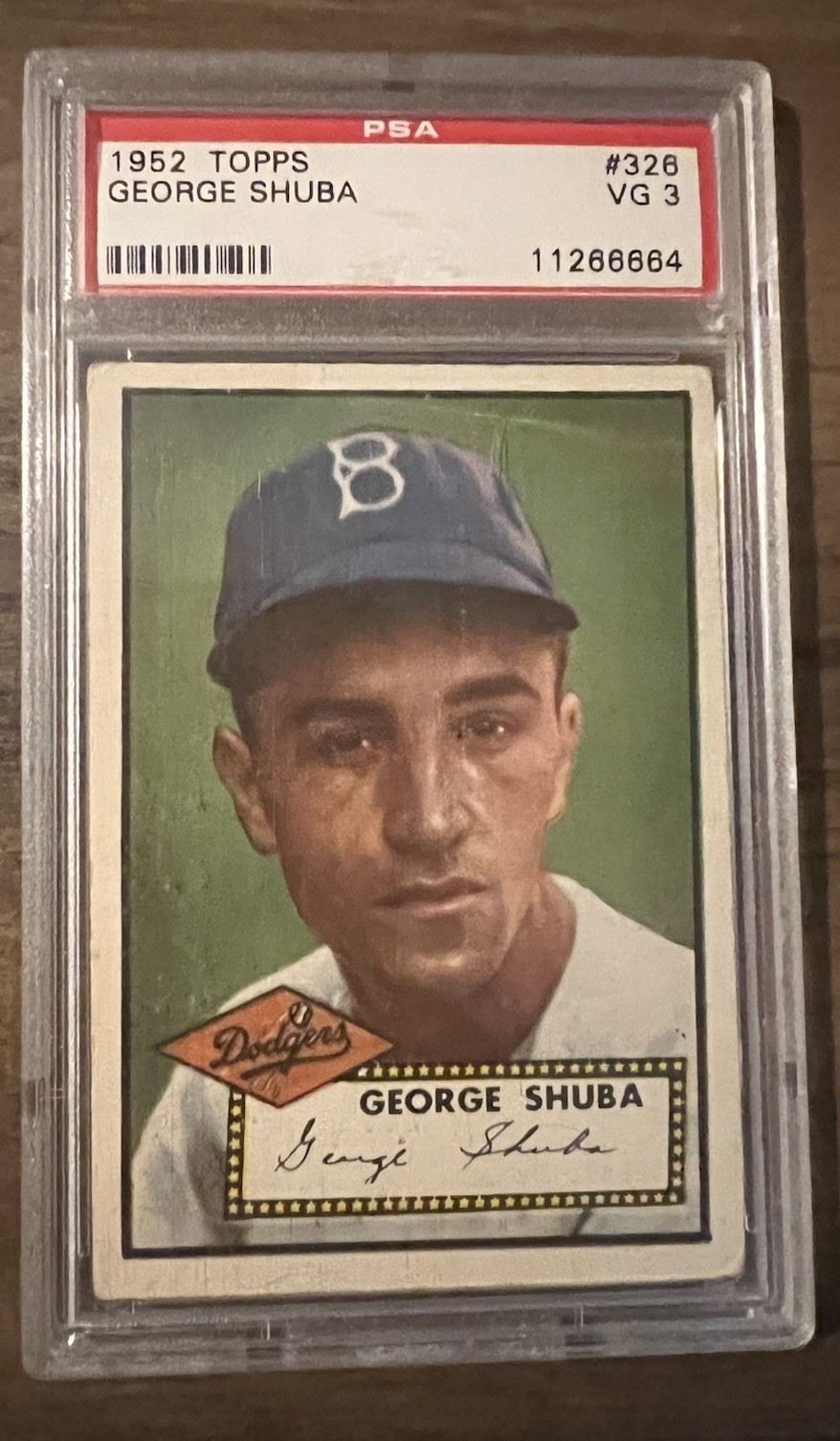 1952 Topps George Shuba #326 PSA 3