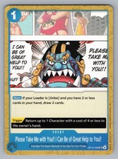 PLEASE TAKE ME WITH YOU! I CAN BE OF GREAT HELP TO YOU! OP14-059 ONE PIECE NM !3