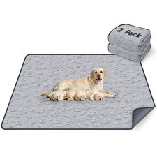 LOOBANI Washable Pee Pads for Dogs 36"x48", 2 Packs Extra Large Whelping Pads...