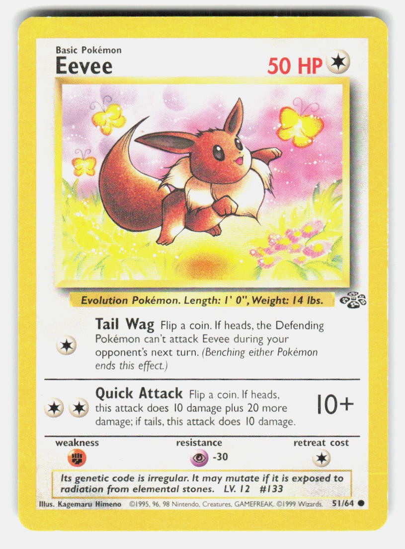 Pokemon TCG Eevee Jungle 51/64 Common LP