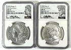 2023 Morgan Peace Silver Dollar 2PC NGC MS70 FIRST DAY OF ISSUE - Ryder Signed