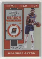 2019-20 Panini Contenders Optic Season Ticket Silver Prizm DeAndre Ayton #9 02vv