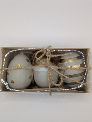 3er Set Osterschmuck handbemalt Eier zum Aufhängen für Baumschmuck Deko