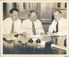 1938 Dr Louis Bloch Robert Brucre Claude Seehorn Press 8X10 Historic Press Photo