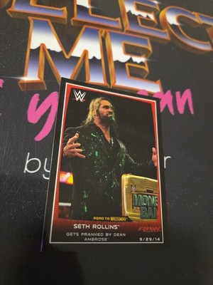 Topps WWE Seth Rollins gets pranked by Dean Ambrose Wrestling Trading Card