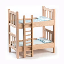 Eli & Mattie Amish Made Oak Bunk Beds Fully Assembled for 18 inch Dolls