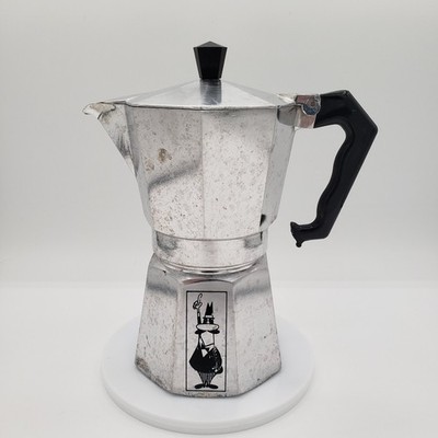 Vintage Bialetti Moka Express Coffee Maker 6 Cup Made in Italy 