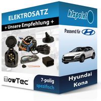 für Hyundai Kona 06.2017-04.2023 Towtec E-Satz 7Polig Fahrzeugspezifisch NEU