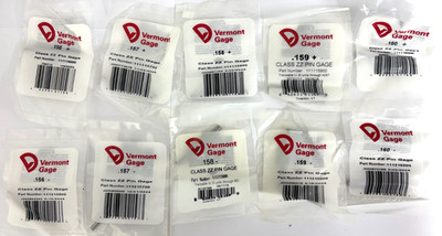 VERMONT GAGE PIN GAGE  CHOOSE SIZES .156 .157 .158 .159 .160 + OR -  PLUS MINUS
