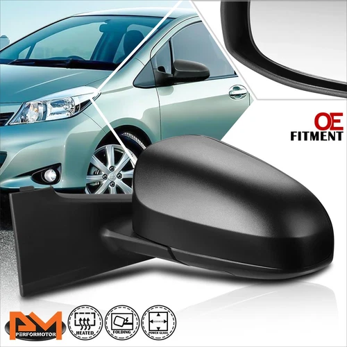 For 12-14 Yaris Hatchback OE Style Power+Heated Side Rear View Door Mirror Left
